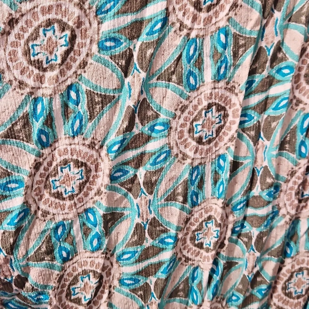 Catherines Blue and Gray Patterned Kimono